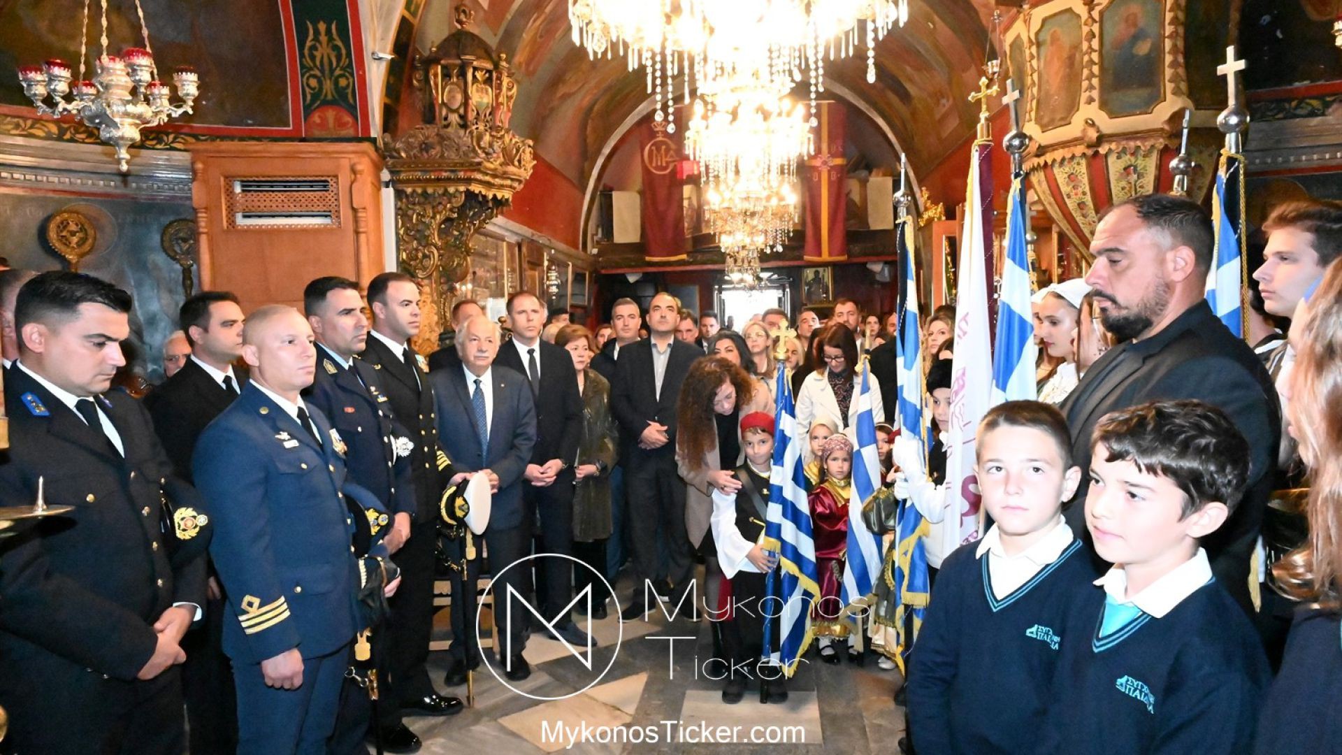 ⁣Δοξολογία και πανηγυρικός της ημέρας 28η Οκτωβρίου στη Μύκονο - Δοξολογία στον Ιερό Μητροπολιτικό Ναό της Μεγάλης Παναγιάς και ο πανηγυρικός της ημέρας για το «ΟΧΙ»